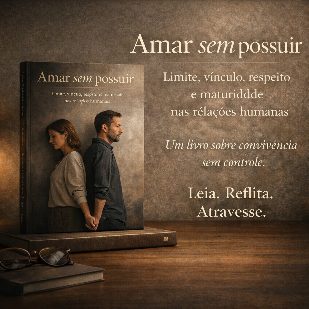Arte complementar da capa do livro Amar sem possuir