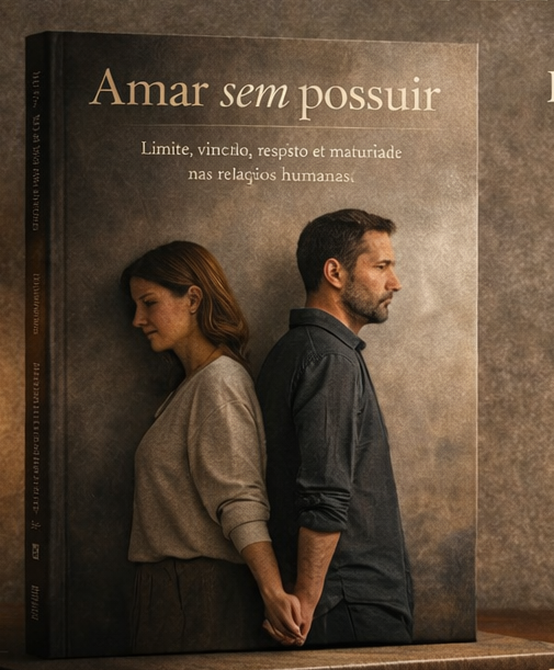Mockup editorial do livro Amar sem possuir